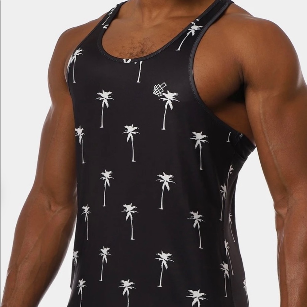 NEW - Mens Stringer Tank Top - Weed Print